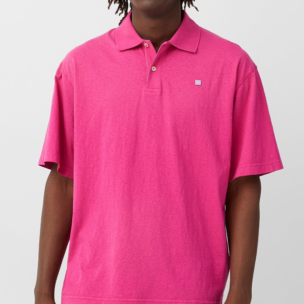 BNWT SS22 ACNE STUDIOS FACE MOTIF POLO SHIRT M